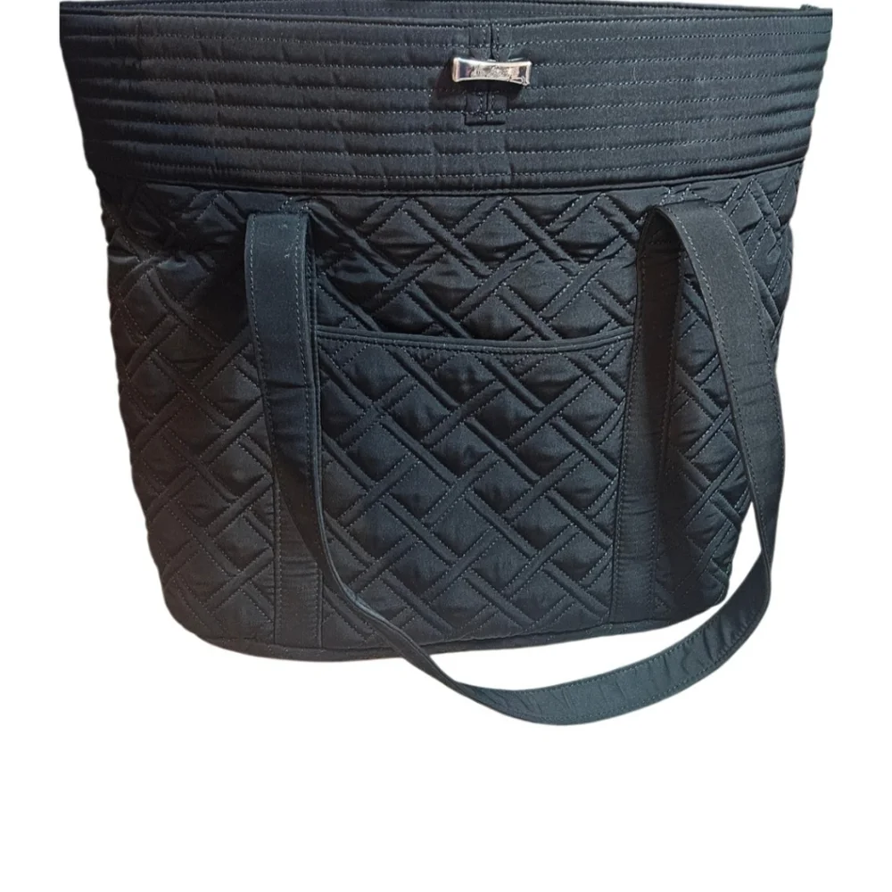 Vera Bradley Black Quilted Tote Bag - Picture 2 of 10